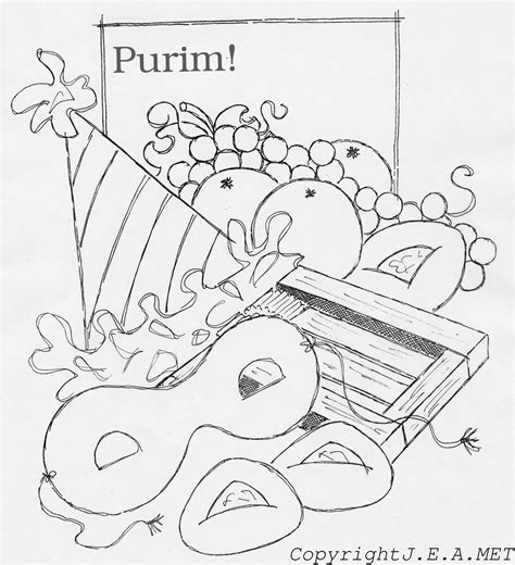 Purim Printable Coloring Pages