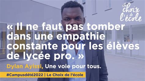 Le lycée professionnel Dylan Ayissi Une voie pour tous Campus d