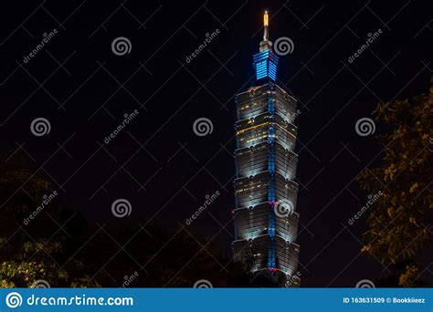 The Taipei 101 World Financial Center At Night Stock Image Image Of