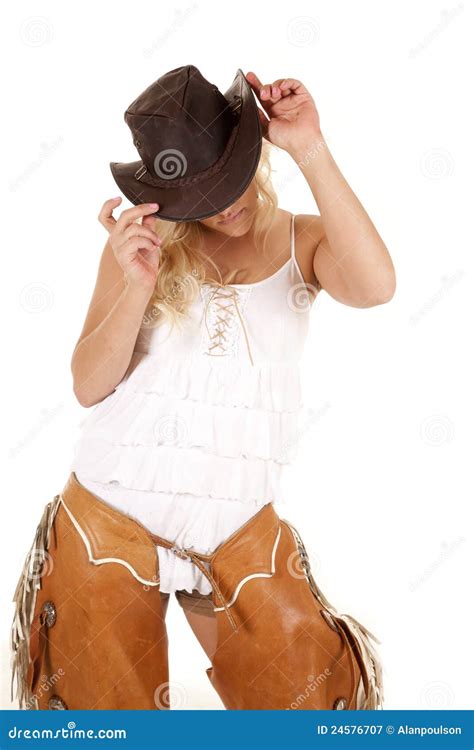 Chapeau De Prise De Gars De Cow Girl Image Stock Image Du Caucasien