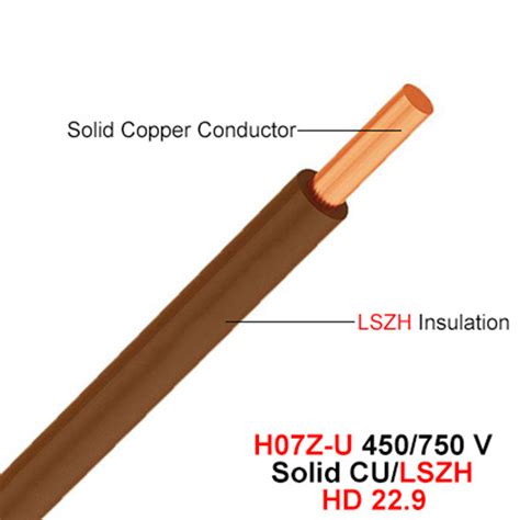 H Z U H Z U Single Core Solid Copper Lszh Insulated Wdz Byj