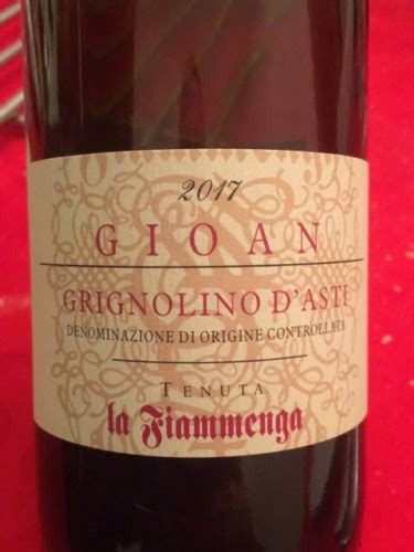 Tenuta La Fiammenga Gioan Grignolino D Asti Vivino Australia