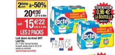 Promo Lait Demi Cr M Uht Lactel Chez Migros France Icatalogue Fr