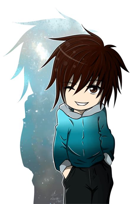 Chibi Anime Boy Adorable Features Colorful Outfit Cute Character