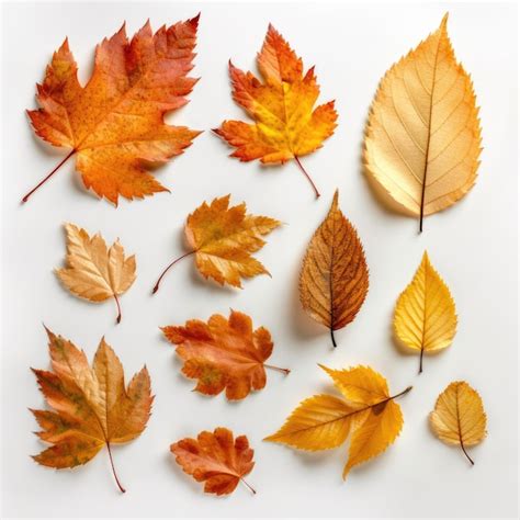 Premium Ai Image A Collection Of Colorful Autumn Leaves