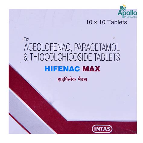 Hifenac Max Tablet Uses Side Effects Price Apollo Pharmacy