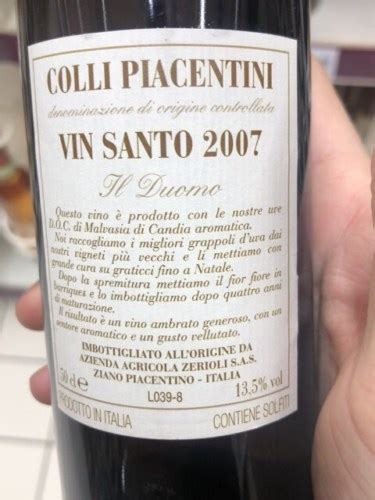 Zerioli Il Duomo Vin Santo Vivino US