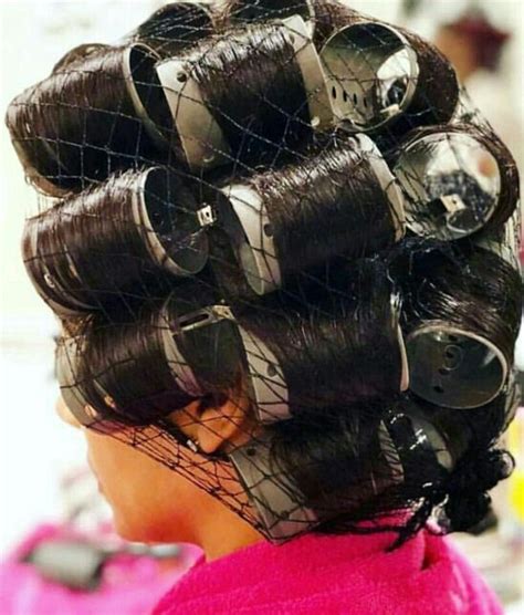 Pin By T Shima On Tightly Wetset Hair Rollers Roller Set Natural