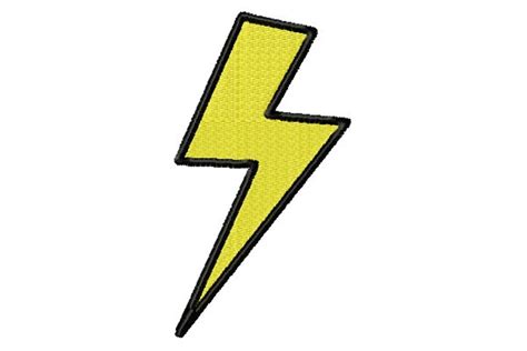 Lightning Bolt Embroidery Design 12 Sizes File Formats In Pes Dst Jef Xxx Exp Vip Vp3