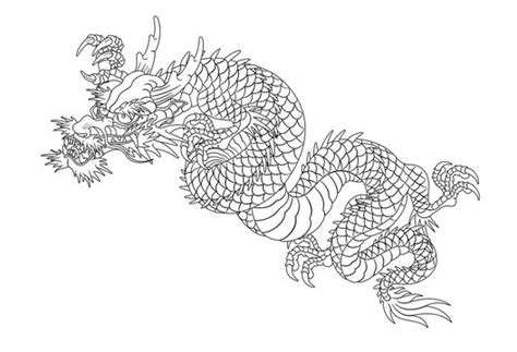 Line Drawings Of Dragons