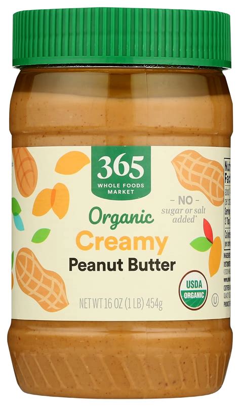 365 By Whole Foods Market Mantequilla De Maní Sin Azúcar Y Sin Sal