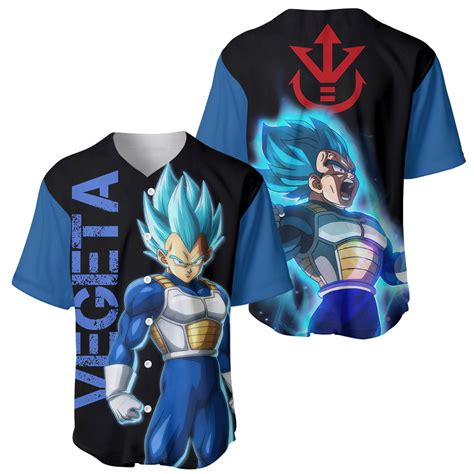 Vegeta Blue Baseball Jersey Dragon Ball Z Baseball Jersey Anime