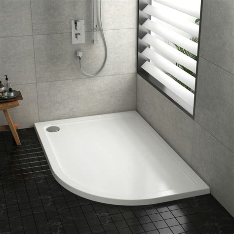 Hudson Reed Right Handed Offset Quadrant Pearlstone Shower Tray 1000 X