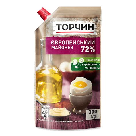 Майонез «Торчин» «Європейський» 72% 300г – онлайн-супермаркет «Сільпо»