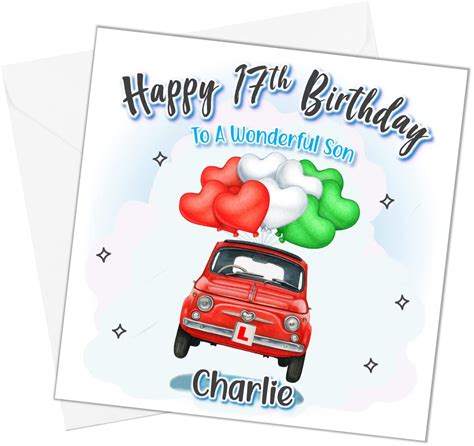 Personalised Th Birthday Card Driving Son Brother Nephew Grandson