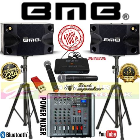 Jual Paket Karaoke BMB 12 INCH Original Power Mixer Bluetooth Mic