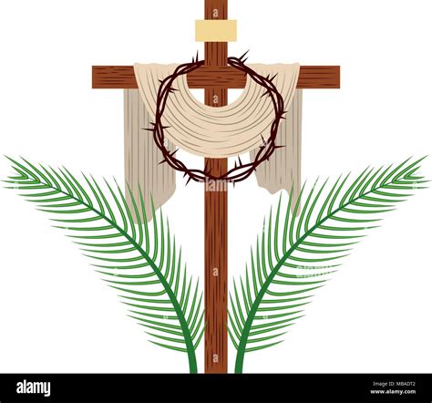 Cruz Con Corona De Espinas Imagen Vector De Stock Alamy