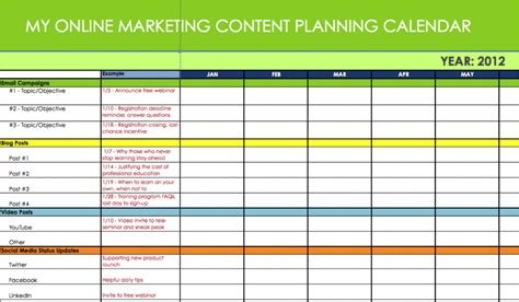 Online Marketing Content & Message PlannerSynchronicity Marketing