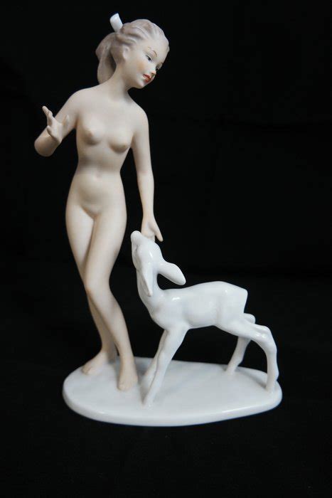 Kurt Steiner For Wallendorf Nude With Deer Art Deco Catawiki