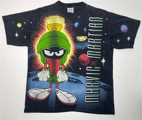 Vtg 90s 1993 Looney Tunes Marvin Martian All Over Print Aop Wild Oats Shirt Xl 1のebay公認海外通販｜セカイモン