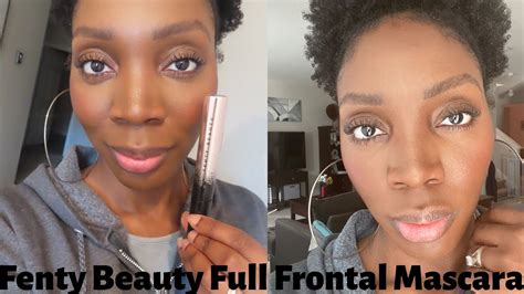 New Fenty Beauty Full Frontal Mascara Demo And Review Cuz Im