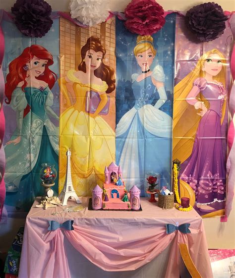 Princess Backdrop Princess Theme Birthday Party Disney Princess Party Princess Theme Party