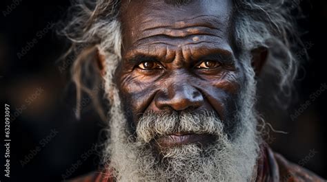 A portrait of an indigenous Australian Aboriginal elder man Stock Photo ...