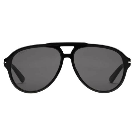 Gucci Navigator Frame Sunglasses Black Grey Gucci Eyewear Avvenice