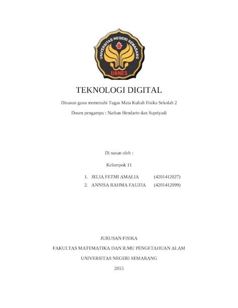 Docx Materi Teknologi Digital Fisika Sma Dokumen Tips