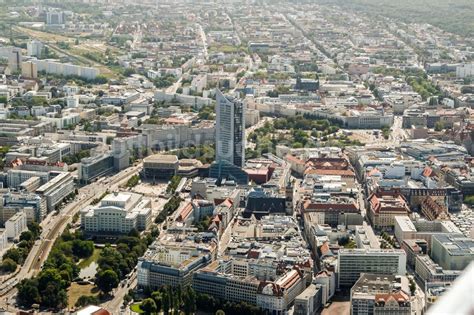 Leipzig Aus Der Vogelperspektive Hochhaus Geb Ude City Hochhaus Am