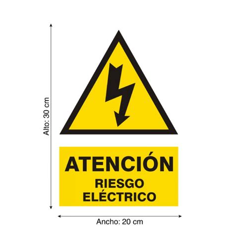 RIESGO ELECTRICO Señalética Celtex 3mm Fotoluminiscente 20x30cm