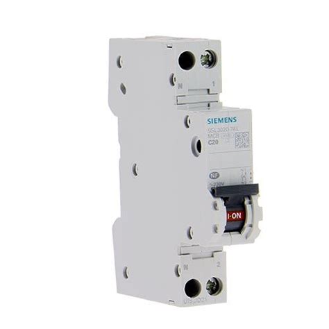 Disjoncteur SIEMENS 20A Ph N Courbe C 4 5kA 5SL3020 7KL 123elec