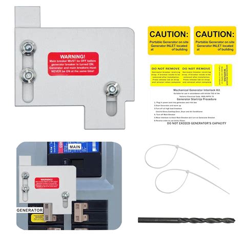 Generator Interlock Kit Compatible With Siemens Horizontal Main Cutler Hammer Only Ch Series Tan