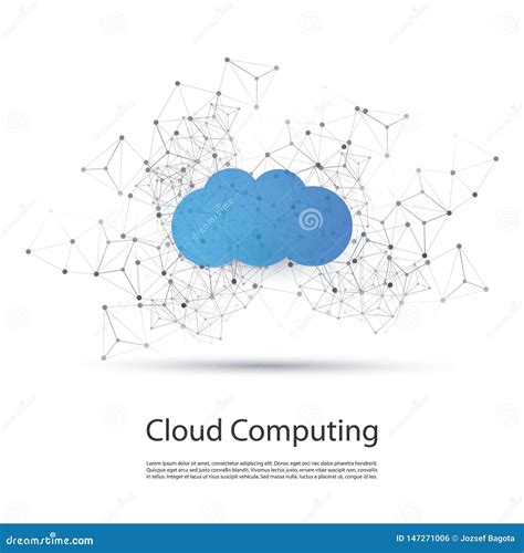 Concepto De Dise O Computacional De La Nube Con Las Conexiones De Red