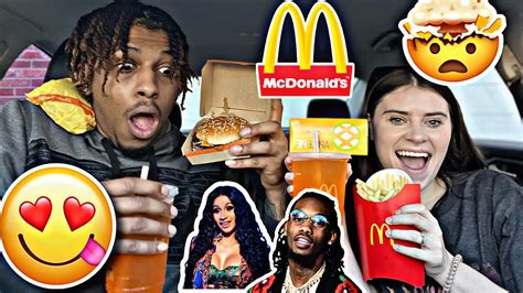 Trying New Cardi B Offset Meal From Mcdonalds Youtube