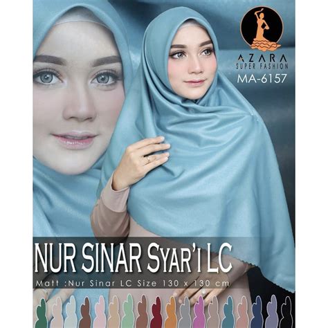 Jual FaFi HIJAB SEGI EMPAT JUMBO 130 X 130 NUR SINAR SYARI LC BY