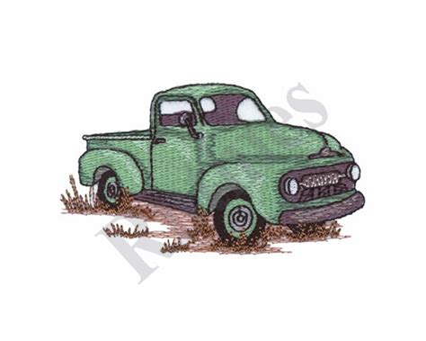 Vintage Truck Machine Embroidery Design Etsy