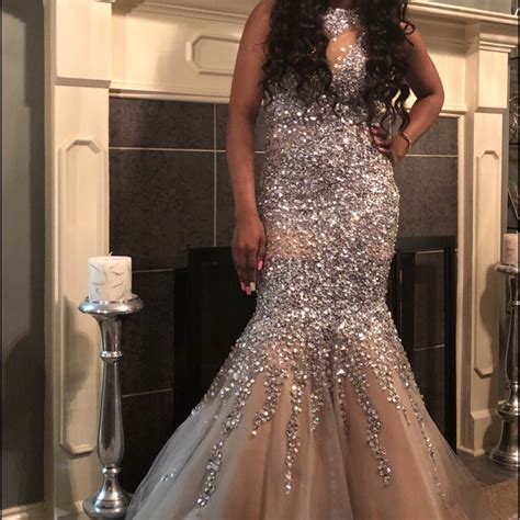 Gorgeous Nude And Sequin Prom Dress Gem