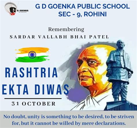 NATIONAL UNITY DAY - GD Goenka Rohini