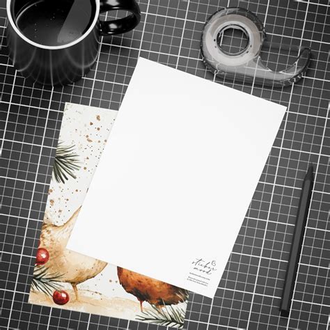 Christmas Chicken Greeting Cards 10 Set Farm Animal Holiday Postcards