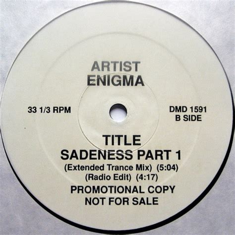 Enigma - Sadeness Part 1 (1990, Vinyl) | Discogs