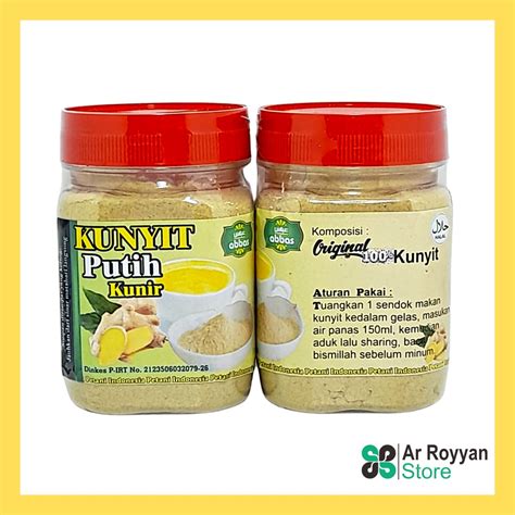 Jual Kunyit Putih Kunir Putih Bubuk Murni Tanpa Campuran 100gram