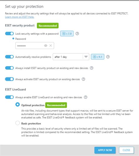 Set Up Protection Eset Protect Eset Online Help