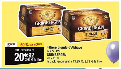 Promo Bi Re Blonde D Abbaye Vol Grimbergen Chez Cora Icatalogue Fr