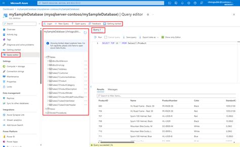 Azure Portal Query Editor Azure Sql Database Microsoft Learn