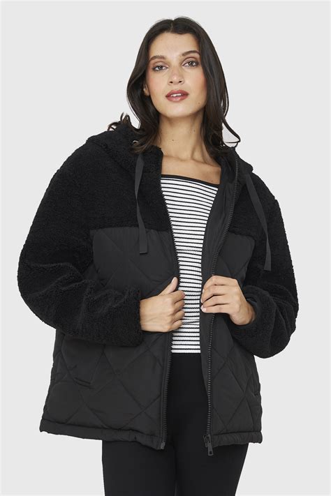 Ripley CHAQUETA MITAD CHIPORRO PARKA NEGRO NICOPOLY