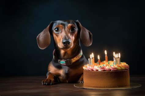 Premium Photo Dachshund Dog Cake Generate Ai
