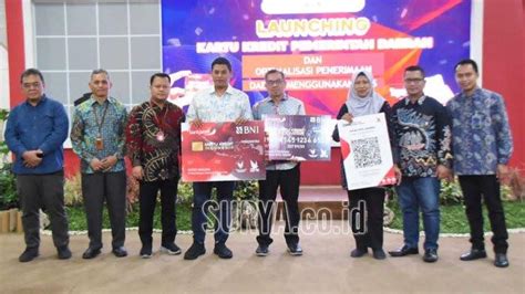 Kota Kediri Launching Kartu Kredit Pemerintah Daerah Dan Qris Retribusi