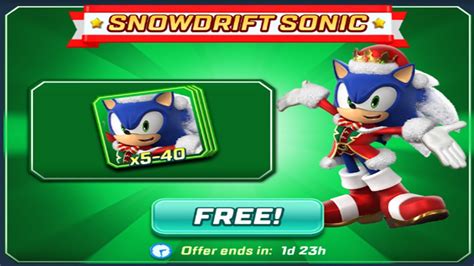 Snowdrift Sonic New Runner Is Here Event Free Cards Sonic Forces Speed