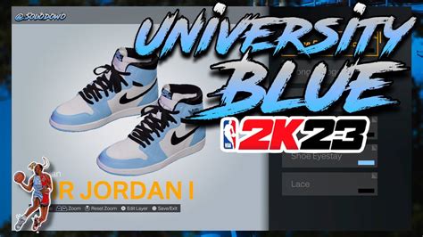 HOW TO MAKE Air Jordan 1 High University Blue In NBA 2K23 Shoe